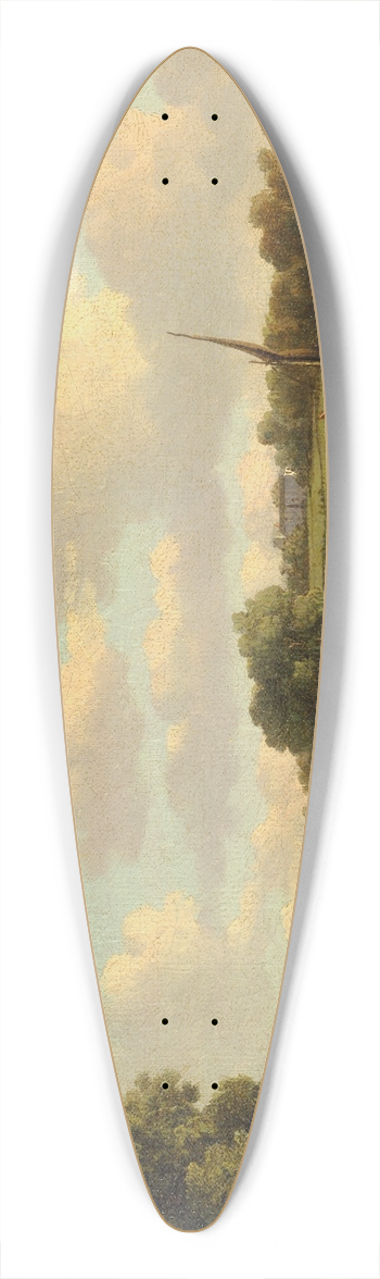 William Marlow - View on the River Thames at Richmond 39.3 inch art pintail longboard deck