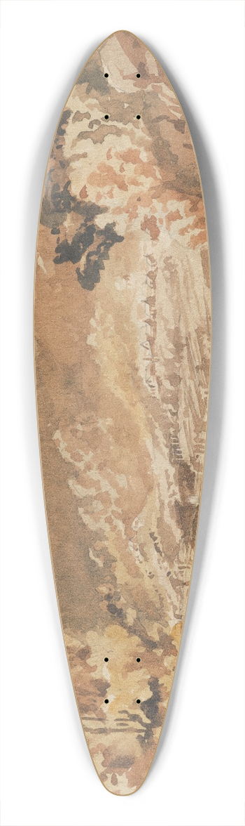 William Marshall Cooper - Coal mine and Brunnerton, River Grey 39.3 inch art pintail longboard deck