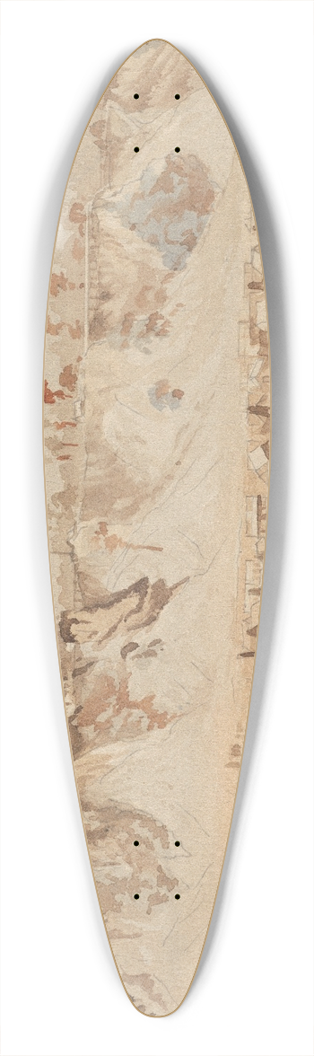 William Marshall Cooper - Old Greenstone township and Dukes Terrace 39.3 inch art pintail longboard deck