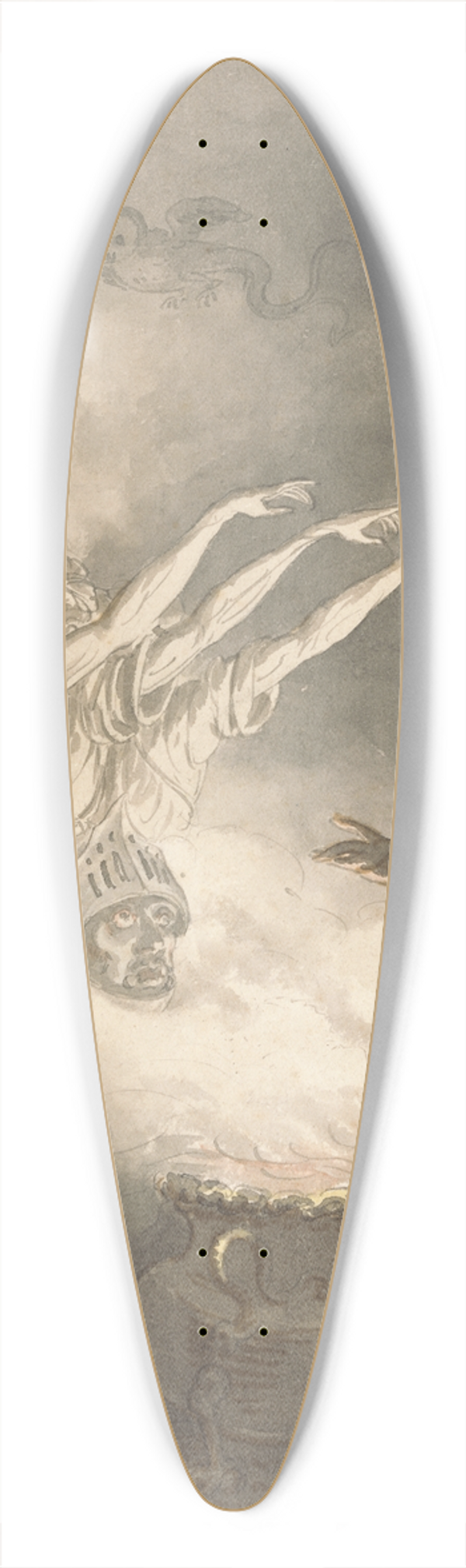William Marshall Craig - Macbeth and the Apparition of the Armed Head 39.3 inch art pintail longboard deck