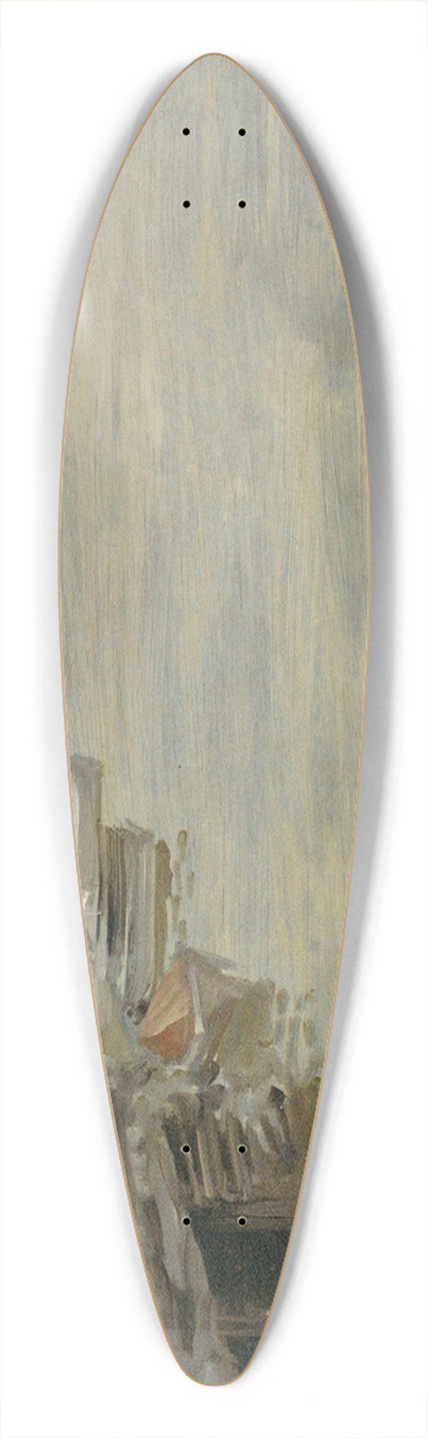 William Merritt Chase - A Gray Day 39.3 inch art pintail longboard deck