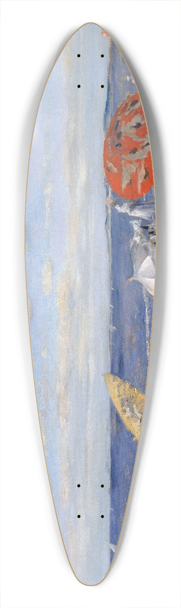 William Merritt Chase - At the Seaside 39.3 inch art pintail longboard deck
