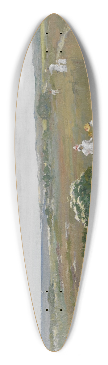 William Merritt Chase - Seaside Flowers 39.3 inch art pintail longboard deck