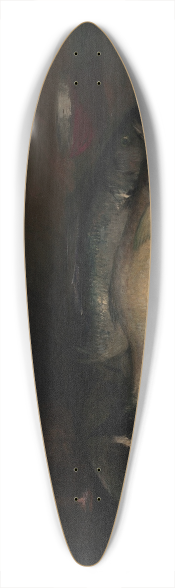 William Merritt Chase - Still Life; Fish 39.3 inch art pintail longboard deck