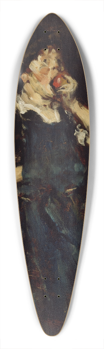 William Merritt Chase - The Apprentice (Boy with Apple) 39.3 inch art pintail longboard deck