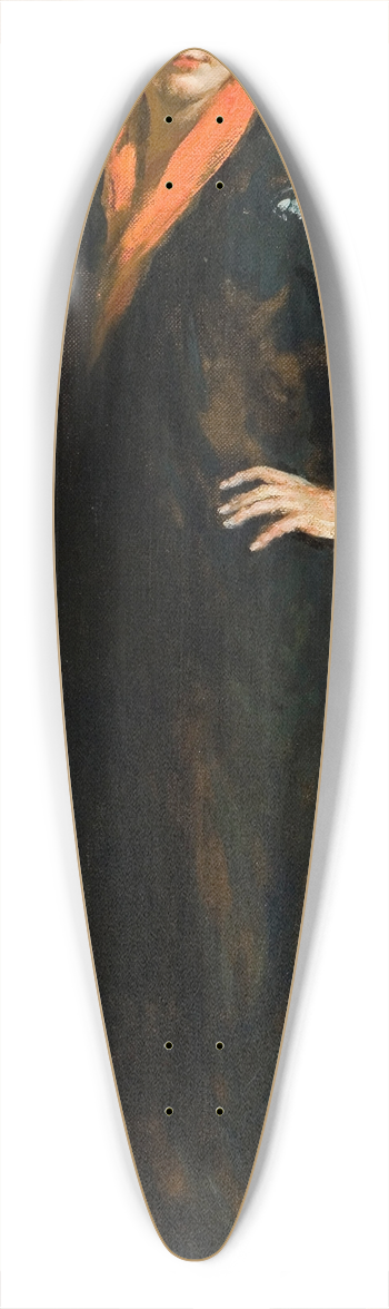 William Merritt Chase - The Blue Kimono 39.3 inch art pintail longboard deck