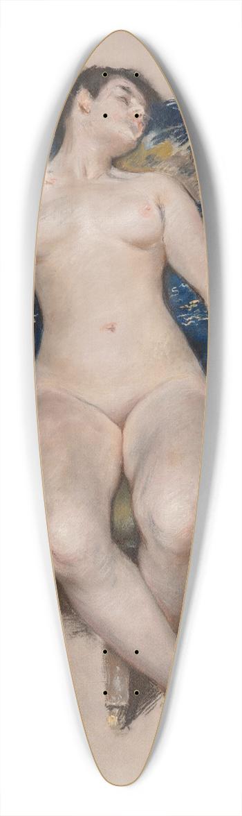 William Merritt Chase - Untitled (Nude Resting in a Chair) 39.3 inch art pintail longboard deck