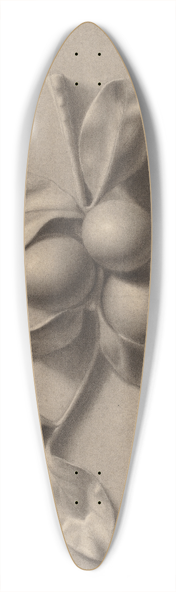 William Michael Harnett - A Sprig of Plums 39.3 inch art pintail longboard deck