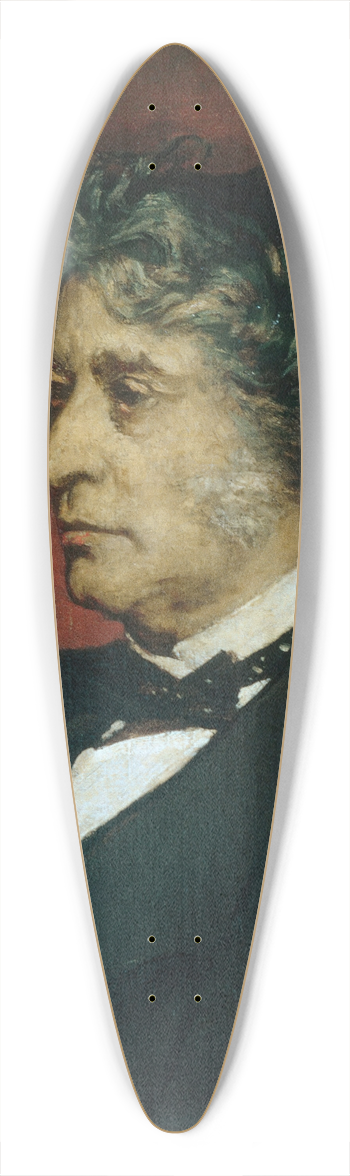William Morris Hunt - Charles Sumner 39.3 inch art pintail longboard deck