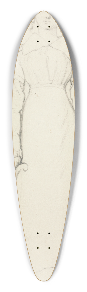William Mulready - Woman with Ringlets, Standing 39.3 inch art pintail longboard deck