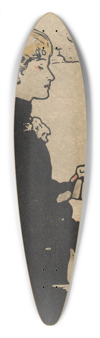 William Nicholson - Barmaid 39.3 inch art pintail longboard deck