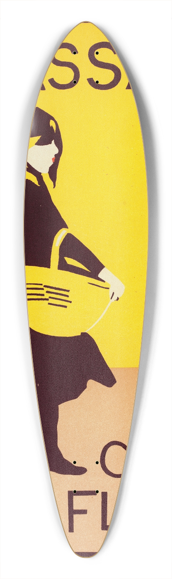 William Nicholson - Corn Flour Kassama 39.3 inch art pintail longboard deck