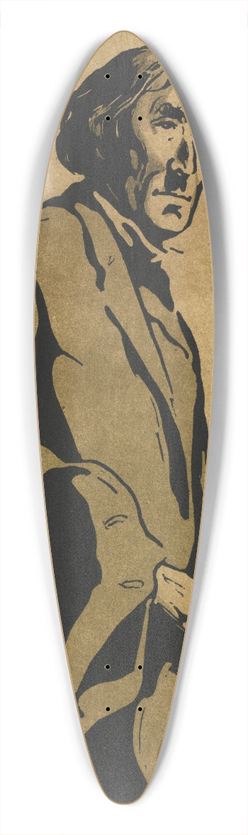 William Nicholson - Sir Henry Irving 39.3 inch art pintail longboard deck