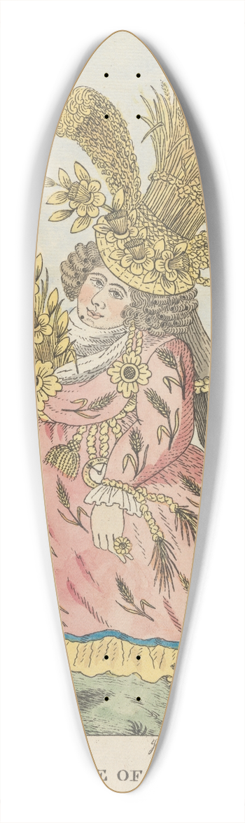 William O'Keefe - A Bundle of Straw 39.3 inch art pintail longboard deck