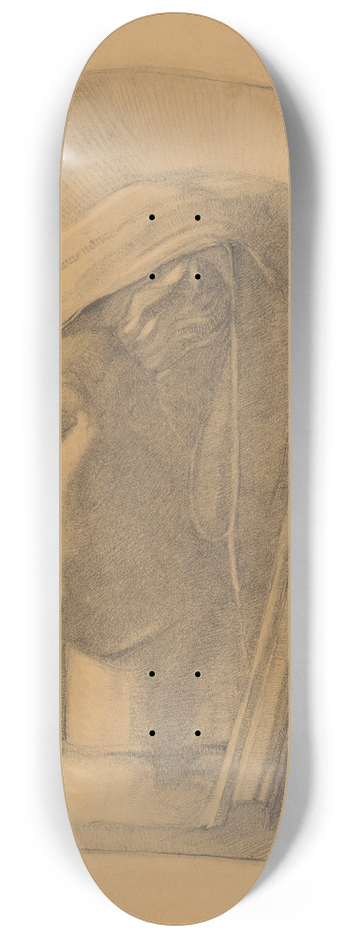 Dick Ket - Kop van een vrouw, naar een houten () relief 8.25 inch art skate deck