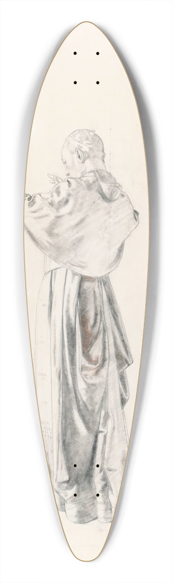 William Orpen - A Priest Blessing a Couple: Study for The Western Wedding 39.3 inch art pintail longboard deck