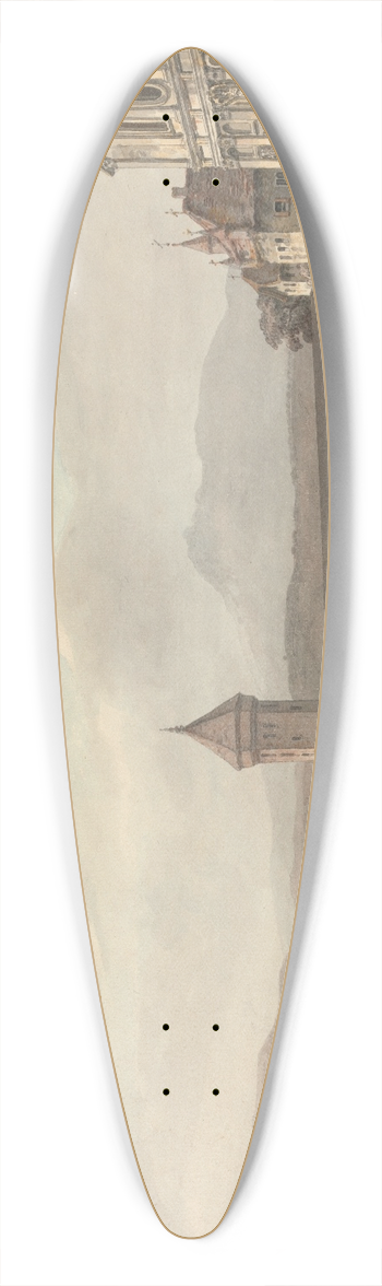 William Pars - A View at Lucerne 39.3 inch art pintail longboard deck