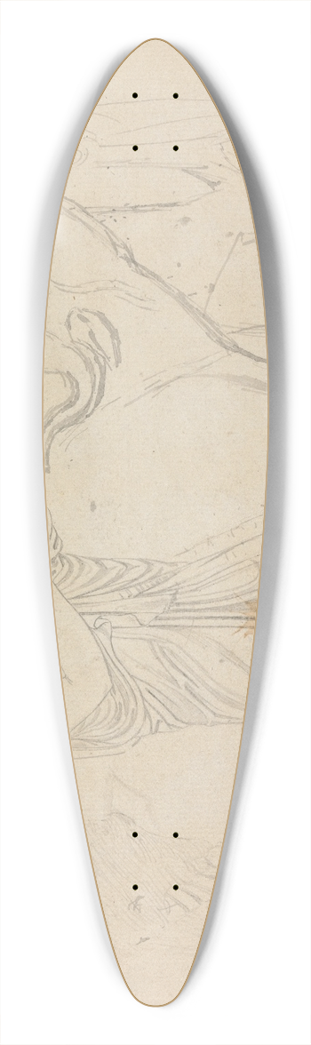 William Pars - Figures with a Bull From Parthenon Frieze 39.3 inch art pintail longboard deck
