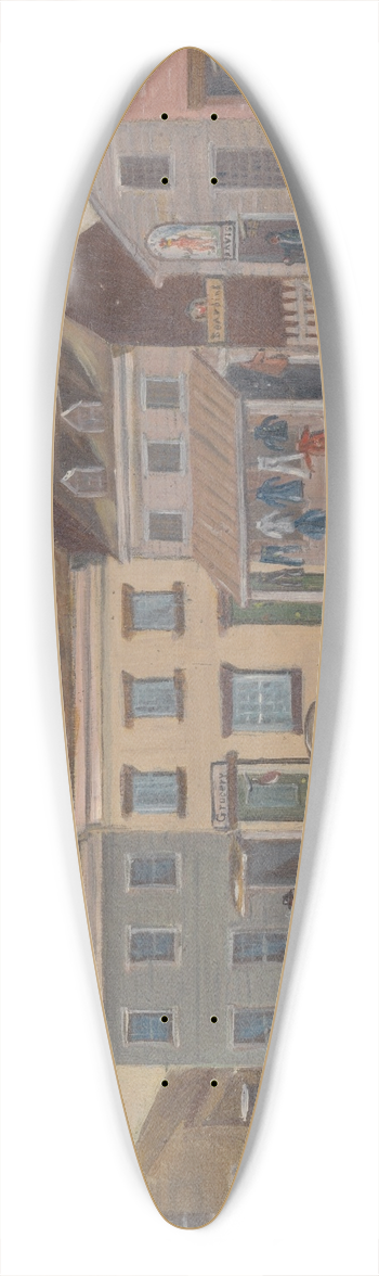 William P. Chappel - The Dog Killer 39.3 inch art pintail longboard deck