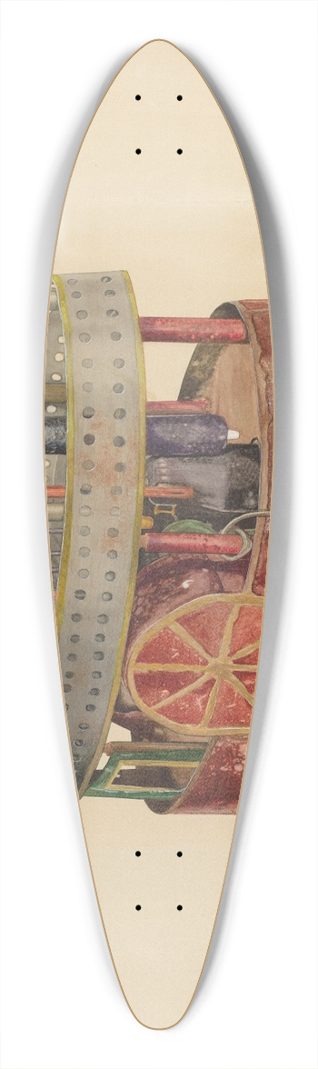William Pollman - Model of a Side-Wheeler 39.3 inch art pintail longboard deck