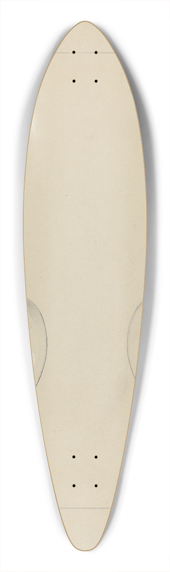 William P. Shearwood - Silver Spoon 39.3 inch art pintail longboard deck