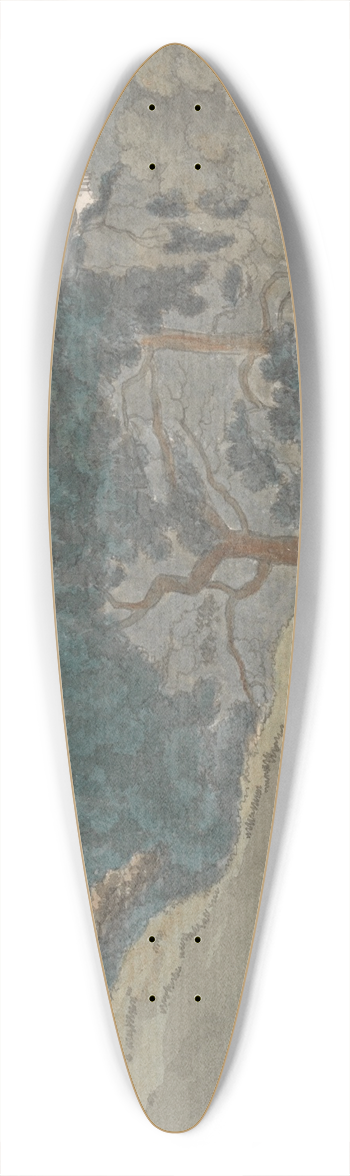 William P. Sherlock - View from Greenwich Park 39.3 inch art pintail longboard deck