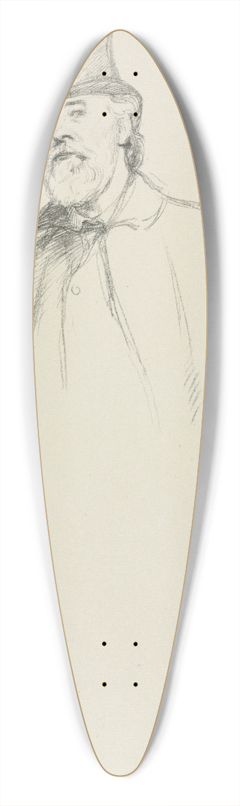 William Rothenstein - Alphonse Legros 39.3 inch art pintail longboard deck