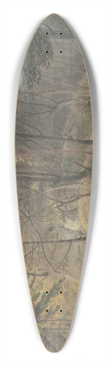 William Russell Birch - View from the Springhouse at Echo 39.3 inch art pintail longboard deck
