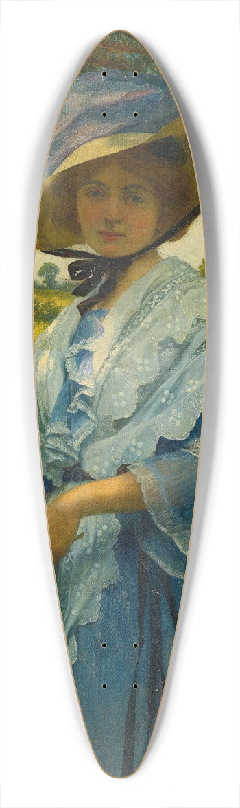 William Savage Cooper - By The River 39.3 inch art pintail longboard deck