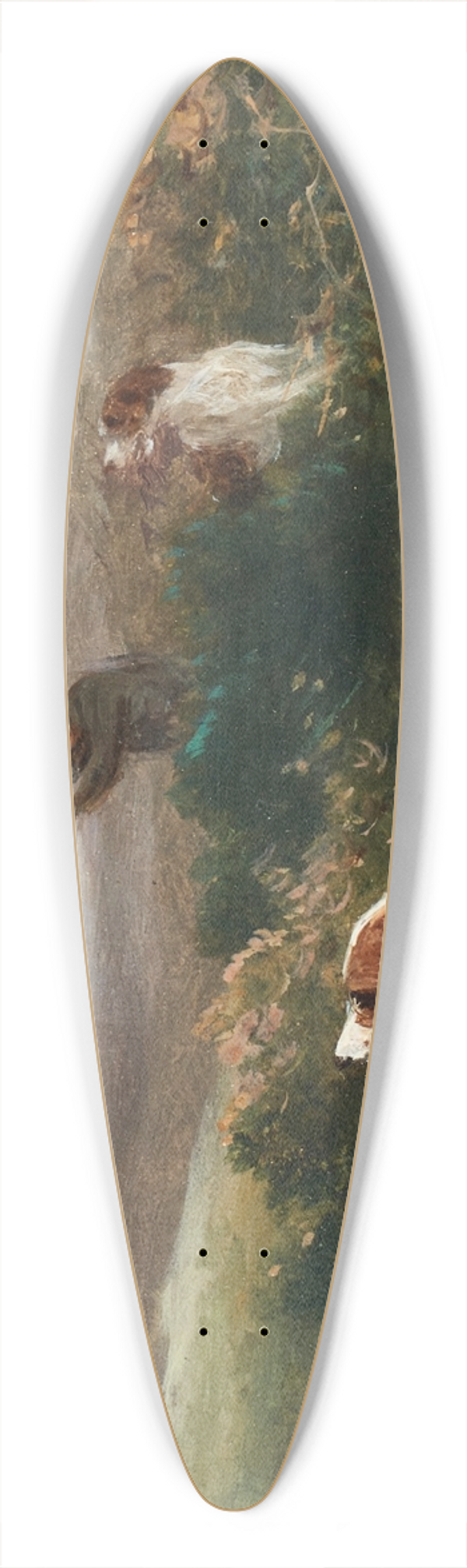 William Shayer - Shooting snipe 39.3 inch art pintail longboard deck
