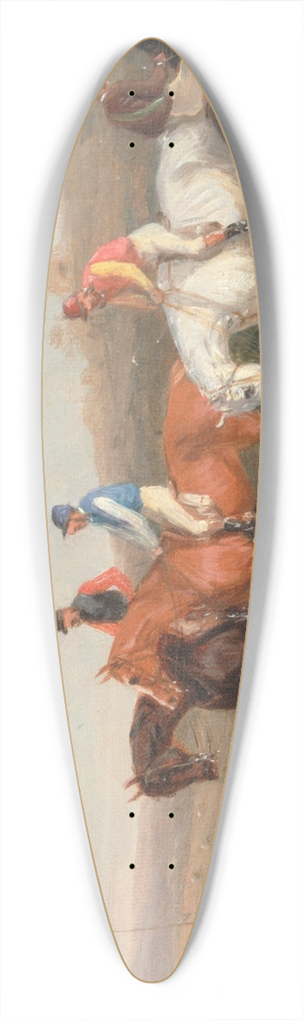 William Shayer - Steeplechasing; At the Start 39.3 inch art pintail longboard deck