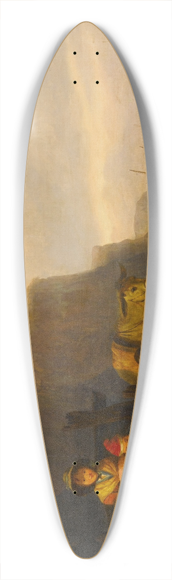 William Shayer - Waiting for the ferry 39.3 inch art pintail longboard deck