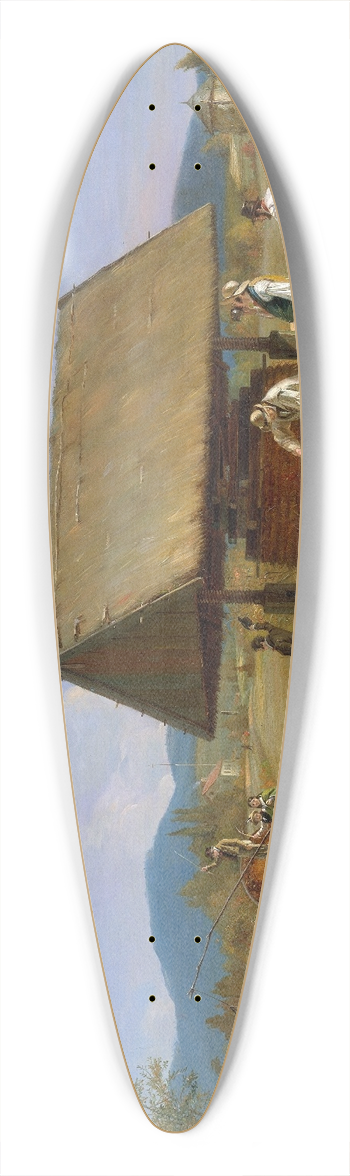 William Sidney Mount - Cider Making 39.3 inch art pintail longboard deck