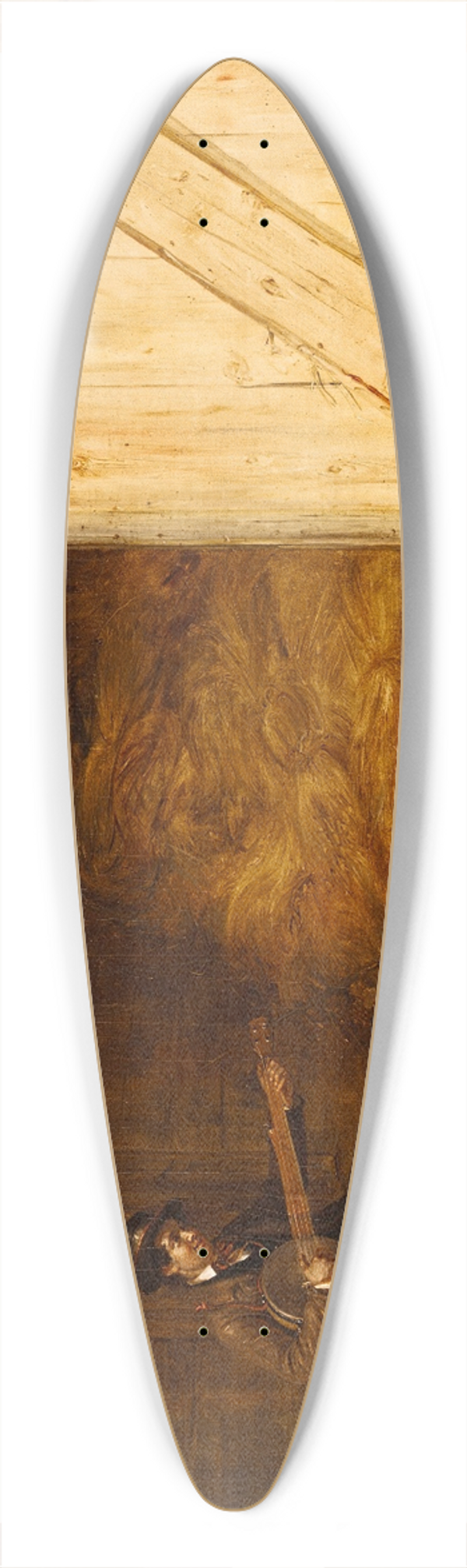 William Sidney Mount - The Banjo Player 39.3 inch art pintail longboard deck