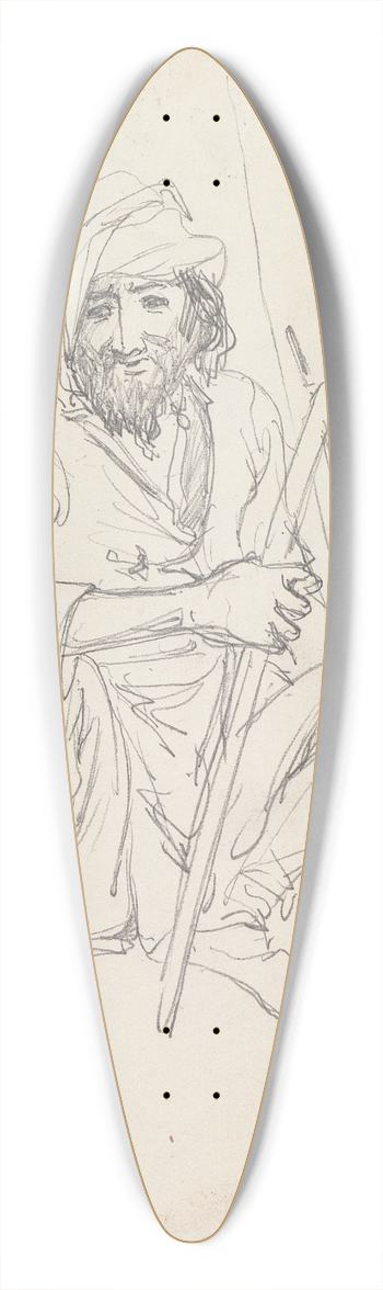 William Simpson - Bakri Wallah, Lahore 13 February 1860 39.3 inch art pintail longboard deck