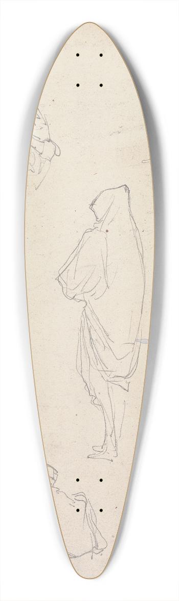 William Simpson - Studies of Women and Children, Amritsar 39.3 inch art pintail longboard deck