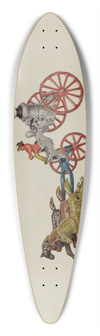 William Spiecker - Toy Fire Engine 39.3 inch art pintail longboard deck