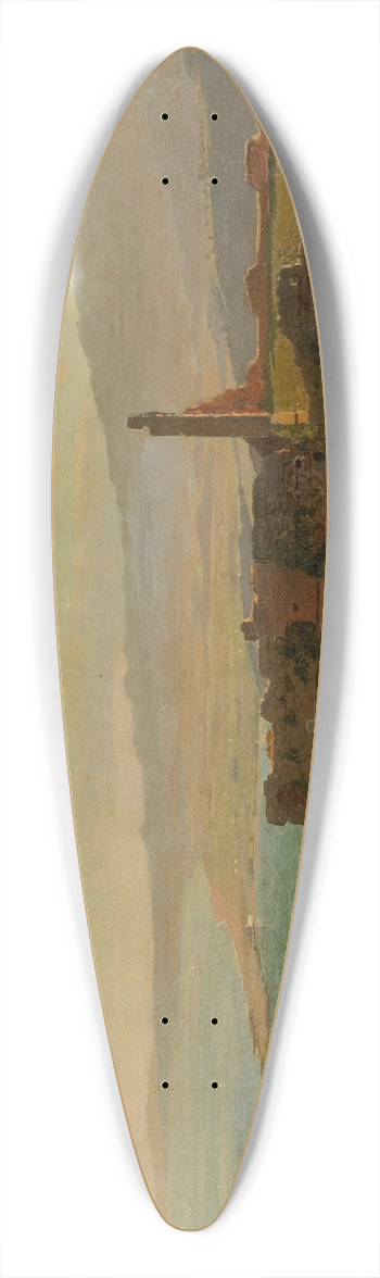 William Stanley Haseltine - Mt. Aetna from Taormina 39.3 inch art pintail longboard deck