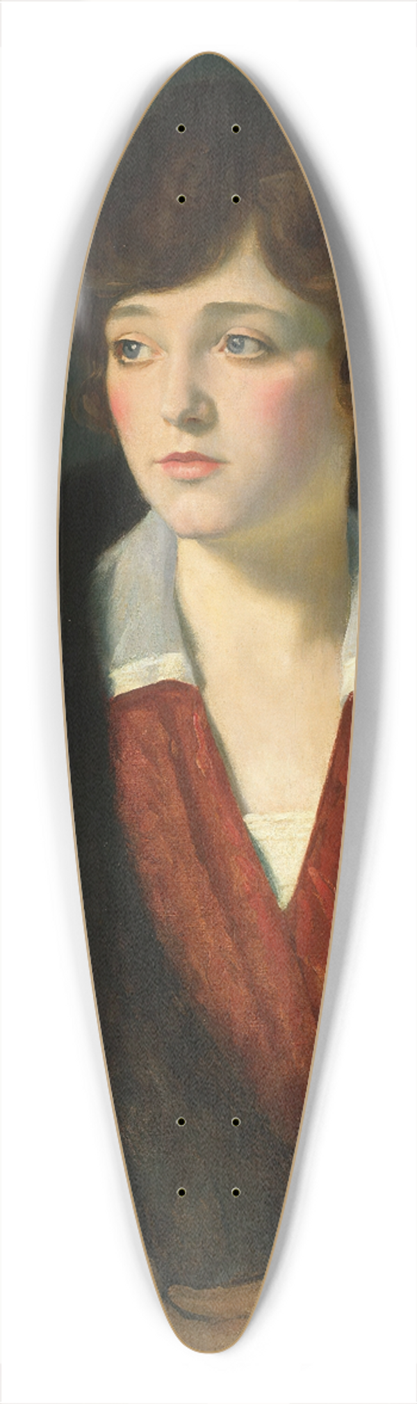 William Strang - Portrait of a lady 39.3 inch art pintail longboard deck