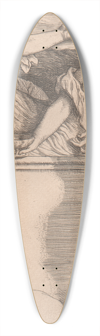 William Strang - The Feast of Bacchus 39.3 inch art pintail longboard deck
