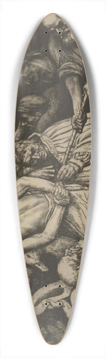 William Strang - The Penance (Ancient Mariner). 39.3 inch art pintail longboard deck
