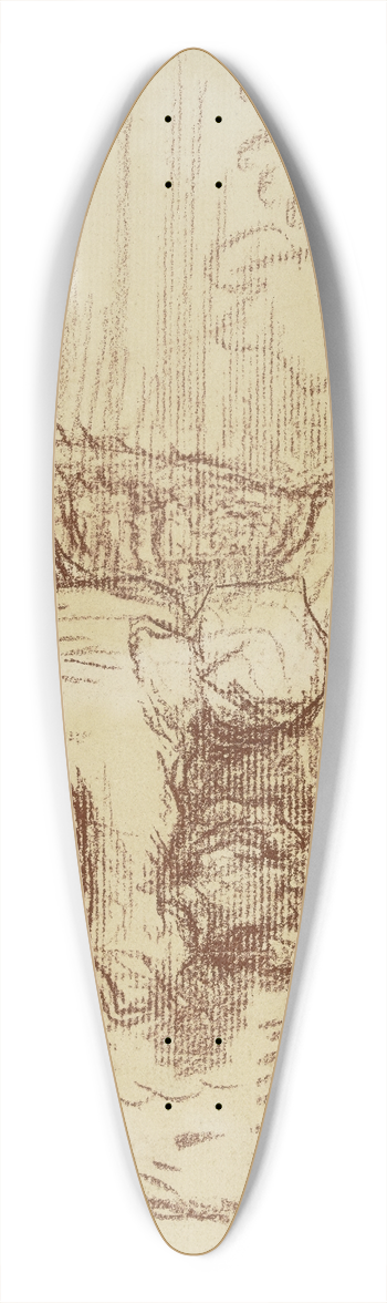 William Strang - Zwei Arbeitsfrauen an einem Korb 39.3 inch art pintail longboard deck