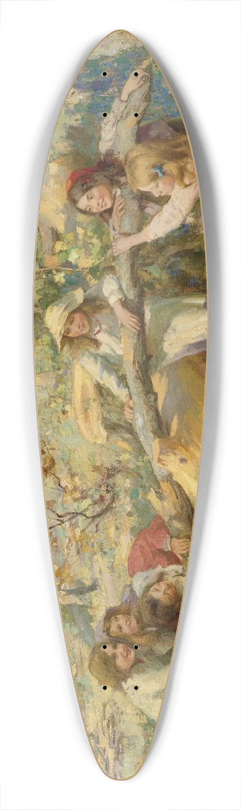 William Stuart MacGeorge - Scottish see-saw 39.3 inch art pintail longboard deck