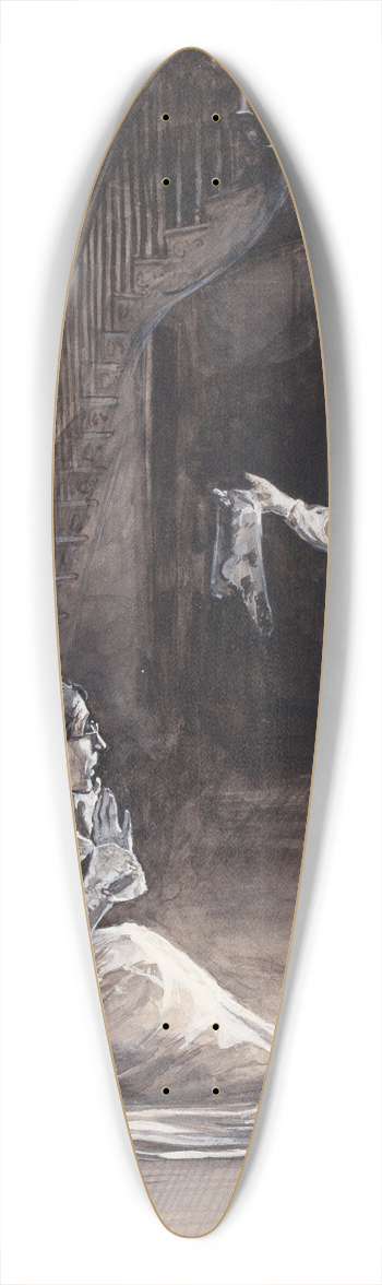 William Thomas Smedley - A Tale Under Candlelight 39.3 inch art pintail longboard deck