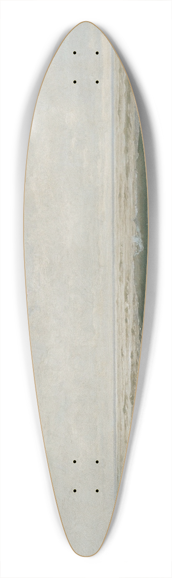 William Trost Richards - New Jersey Beach 39.3 inch art pintail longboard deck