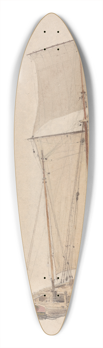 William Turner of Oxford - The Friend Sailing Vessel at Upton-on-Severn 39.3 inch art pintail longboard deck