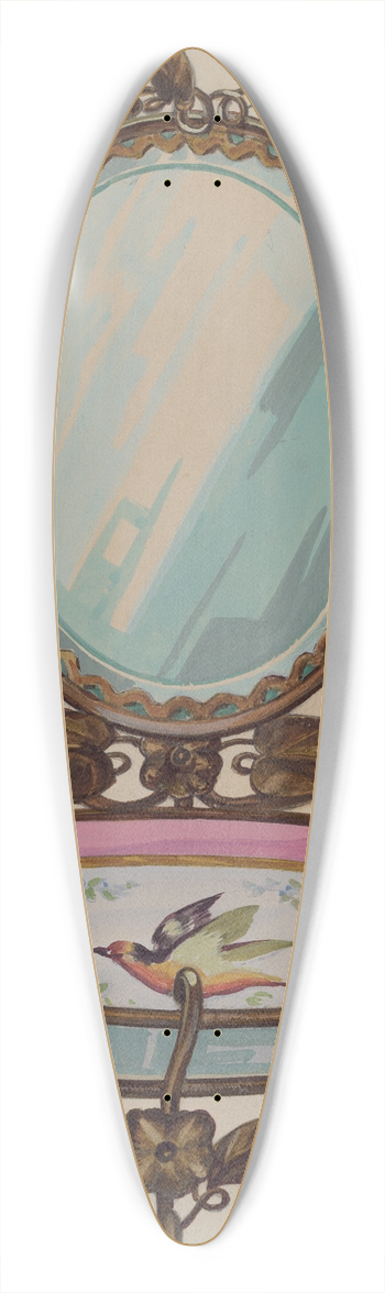 William Vergani - Ladies Toilet Set 39.3 inch art pintail longboard deck