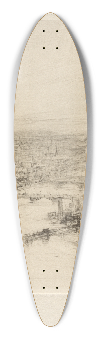 William Walcot - London 39.3 inch art pintail longboard deck