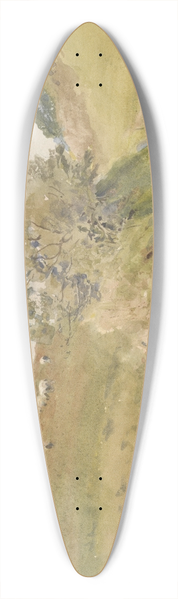 William Walker - Landscape with brook 39.3 inch art pintail longboard deck