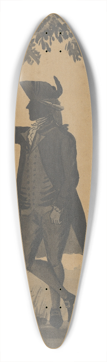 William Wellings - Young Man Leaning Against a Tree With a Book 39.3 inch art pintail longboard deck